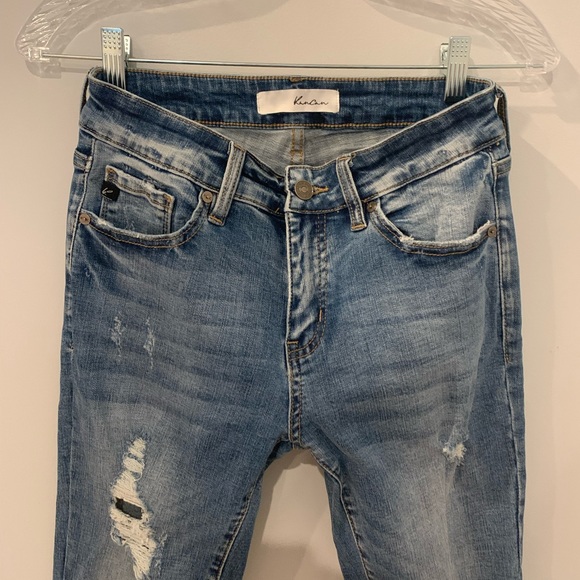 Kancan “Estilo” Style Distressed Skinny Jeans size 7/27 - Picture 5 of 8